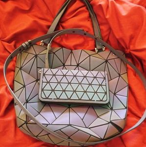 🔥Holographic Set of Handbag and Matching Wallet